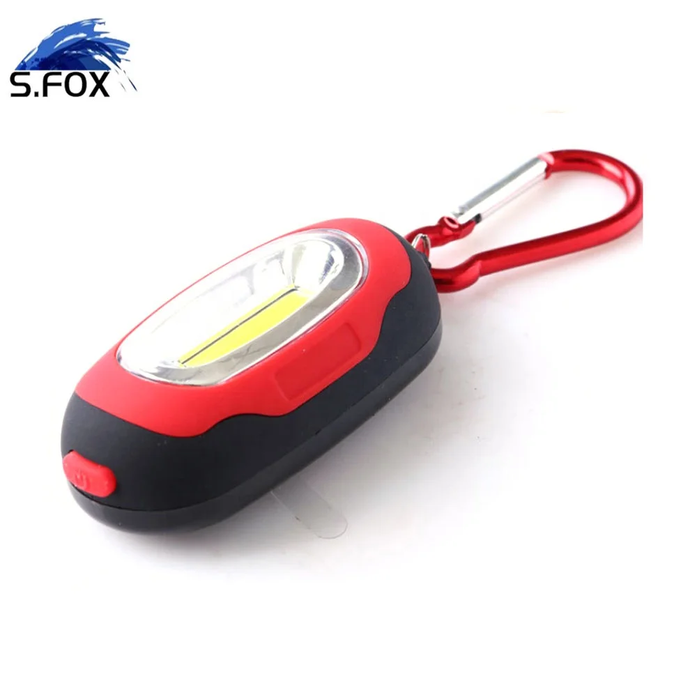 Camping Hiking Emergency Oval Shape COB Carabiner LED Flashlight
