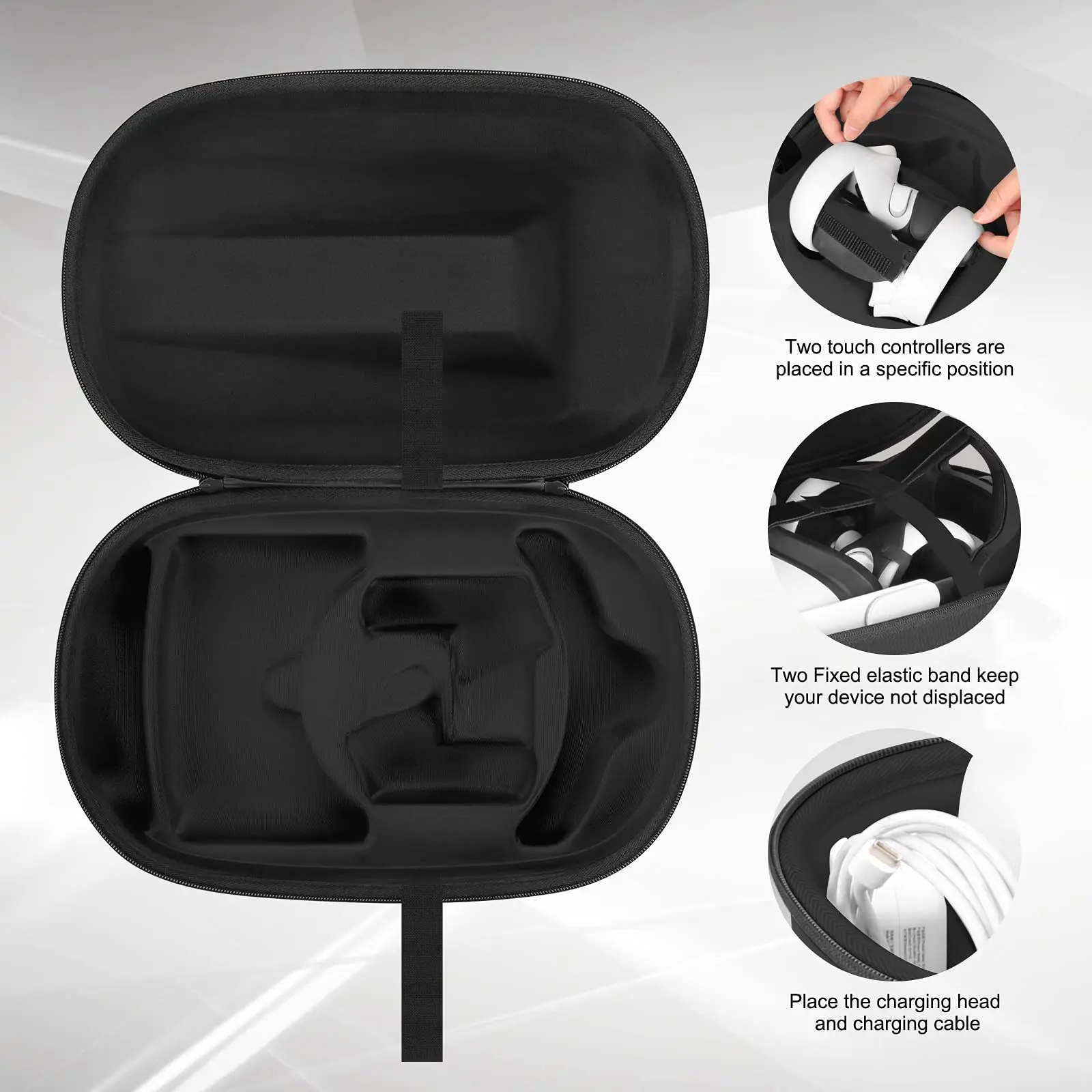EVA Travel Case for Oculus Quest 2 Face Mask Touch Controllers Accessories vr game box Portable gaming bag