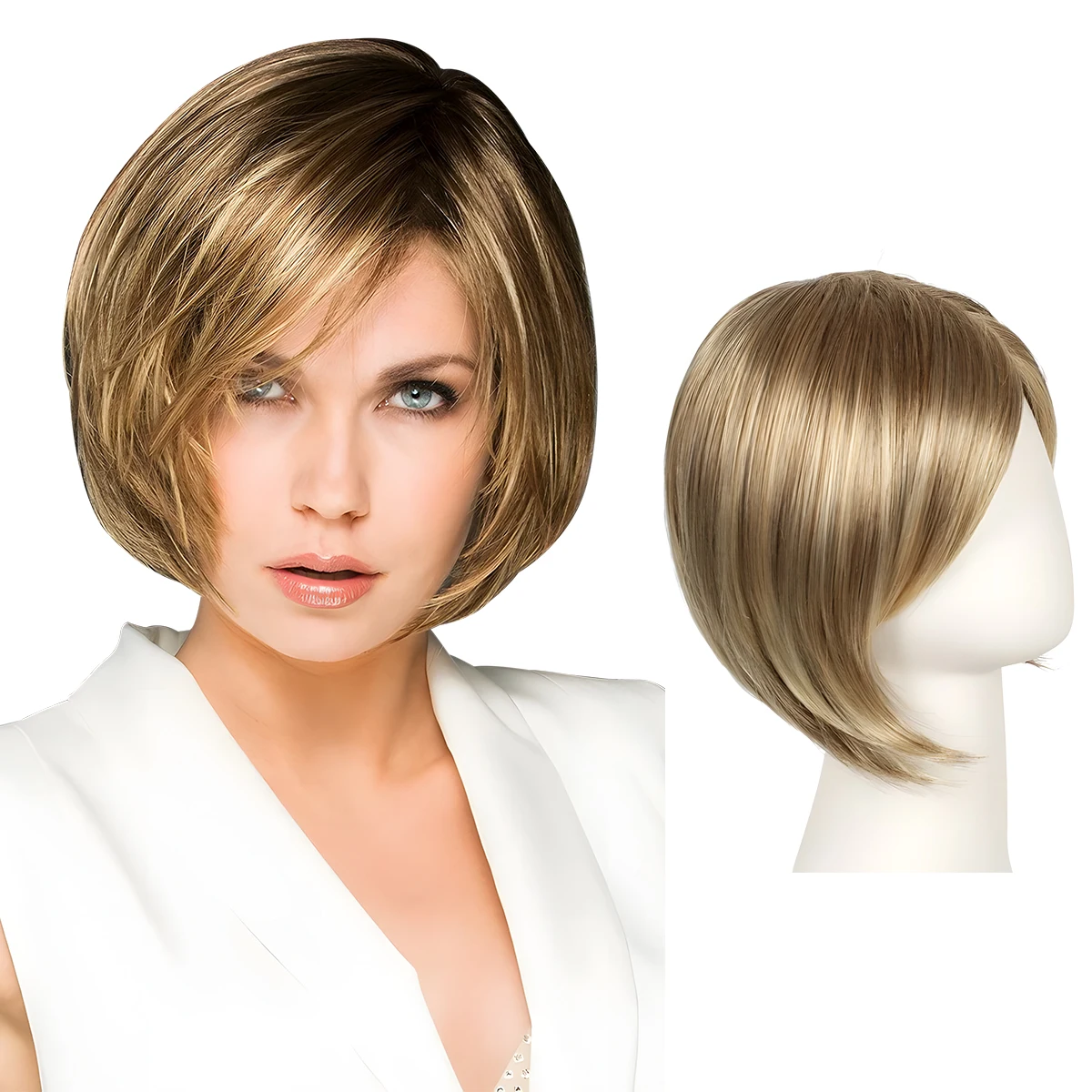 SARLA Wholesale Futura Premium Fiber Part Straight High Quality MoNo Heat Resistant Synthetic Hair Lace Front Wigs for Women