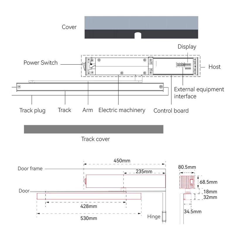 Easy Install App Automat Opener Smart Swing Door Opener Electric Door Operator Automatic Swing Door Opener