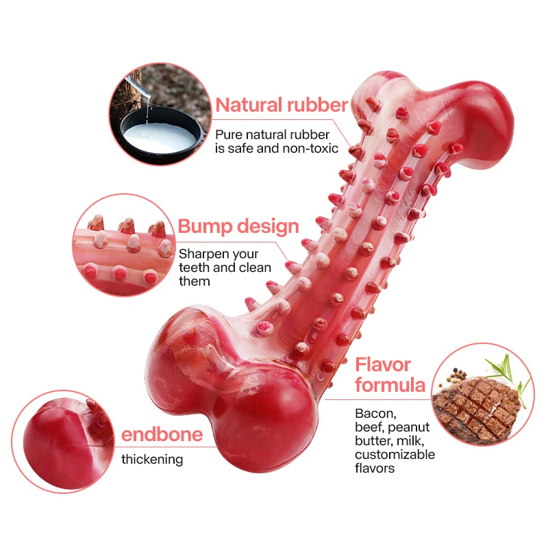 Pakeway Dog Chew Bones for Aggressive Chewers Durable Dog Chew Toys Nearly Indestructible Tough Dog Toys