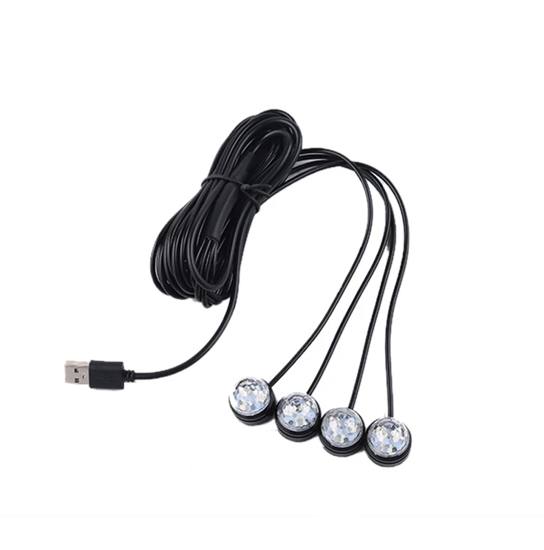 
Car foot Atmosphere Lamp Led Car Interior Decoration Light ambient USB multiple color decorative lights 