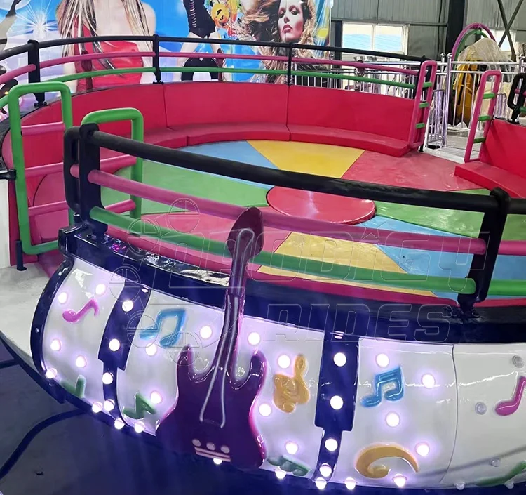 China manufacturer amusement park trailer mounted rotating disco tagada turntable ride for sale