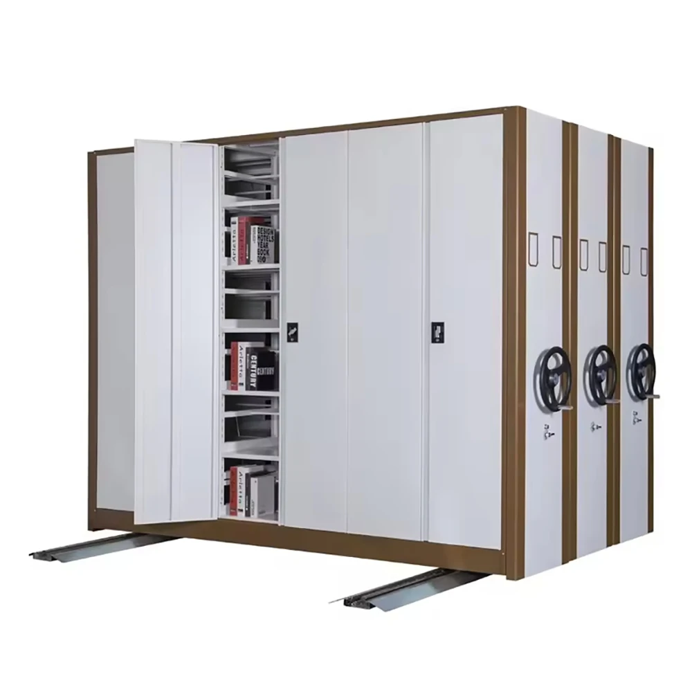 NOVA Mobile Archive Shelving, Hand Push Filing Rack on Track High Density Shelves System/