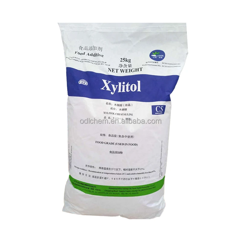 Wholesale Bulk Food Grade Xylitol Powder 87-99-0 Manufacturer Dried Style Sweeteners Gum Base Food Additives Bag Drum Packaging