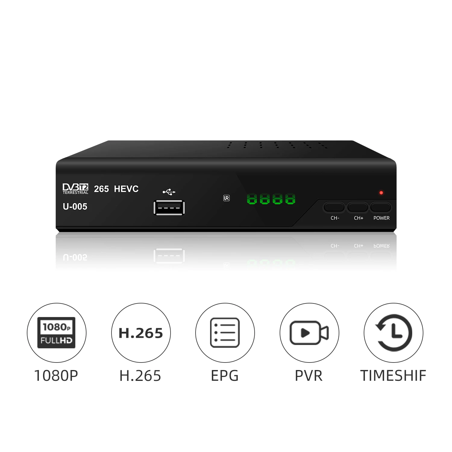 Full Hd Dvb-T2/C приемник Высокое разрешение Декодер каналов кабельного телевидения Hevc H.265 Dvb T2 Tv Box Iptv декодер Dvbt2