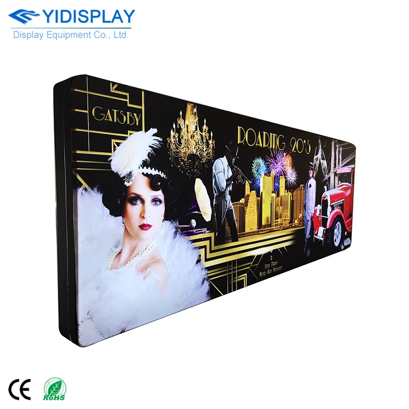 Double Sided Cube Aluminum Frame LED Dynamic Exhibition Light Box Advertising