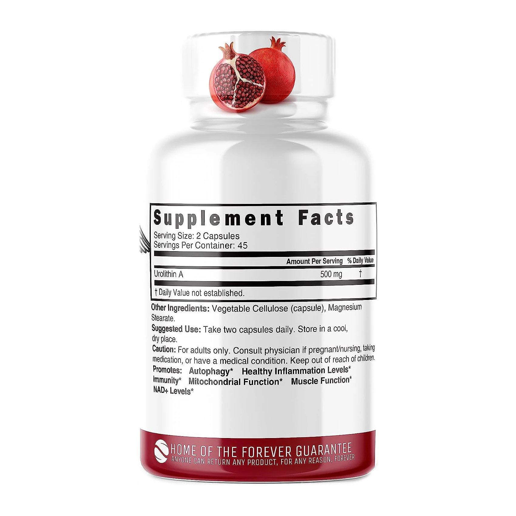 Urolithin A Vegan capsules Powerful Mitochondrial Supplements for NAD+ Boost Antioxidant Longevity Cell Repair Muscle Function