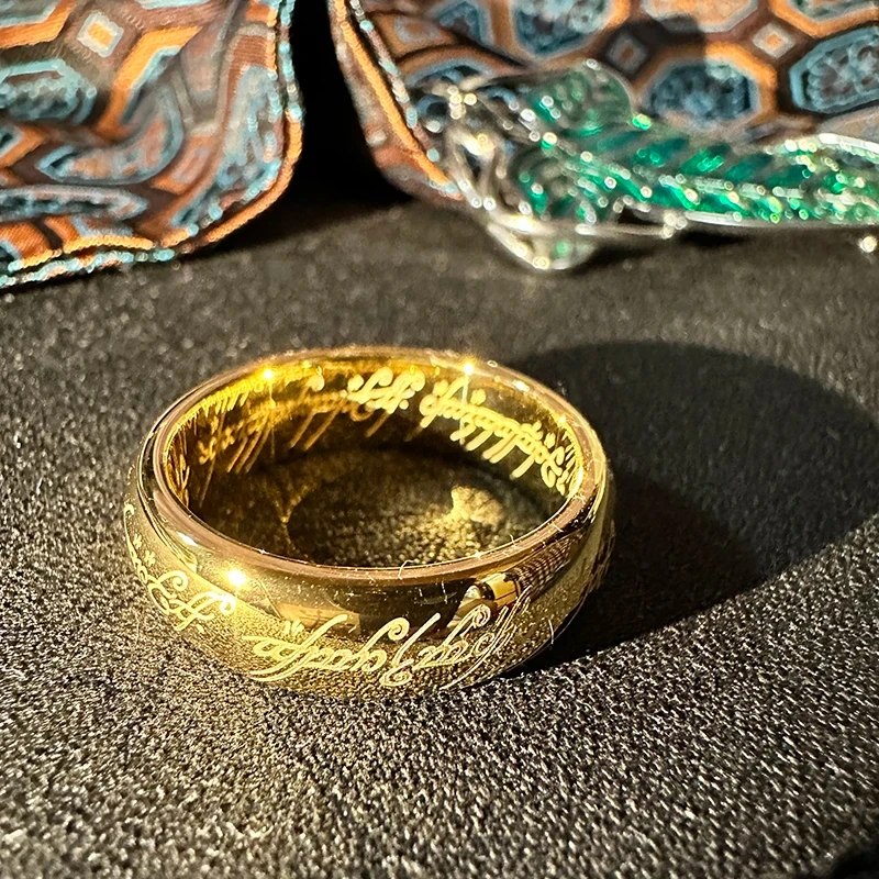 Simple Personalized Hot Sale Gold Silver Black Metal Never Fade Stainless Steel Magic Ring