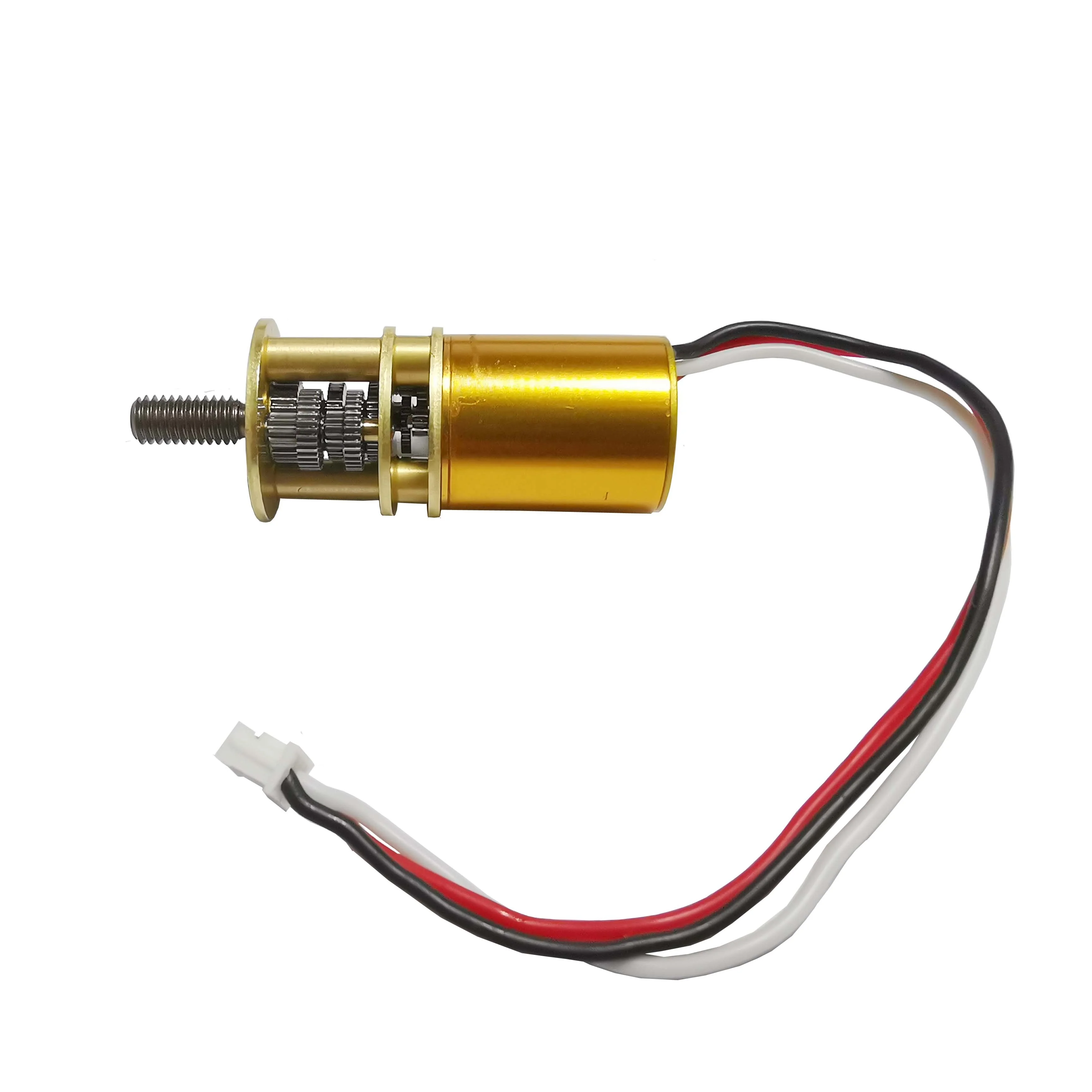 1215ZWW 12v low rpm speed dc brushless geared motor with dia14mm round shape gear box screw leap shaft