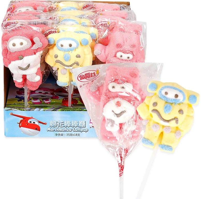 Wholesale Halal Cotton Candy Sugar Fruit Jam Marshmallow Lollipop Cotton Candy