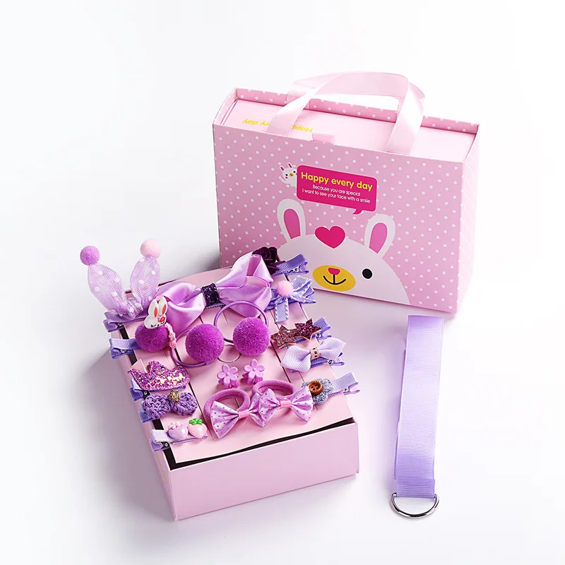 Детская корона принцессы Шпилька для волос с бантом Мультяшные животные эластичные повязки малышей аксессуары 18 шт.