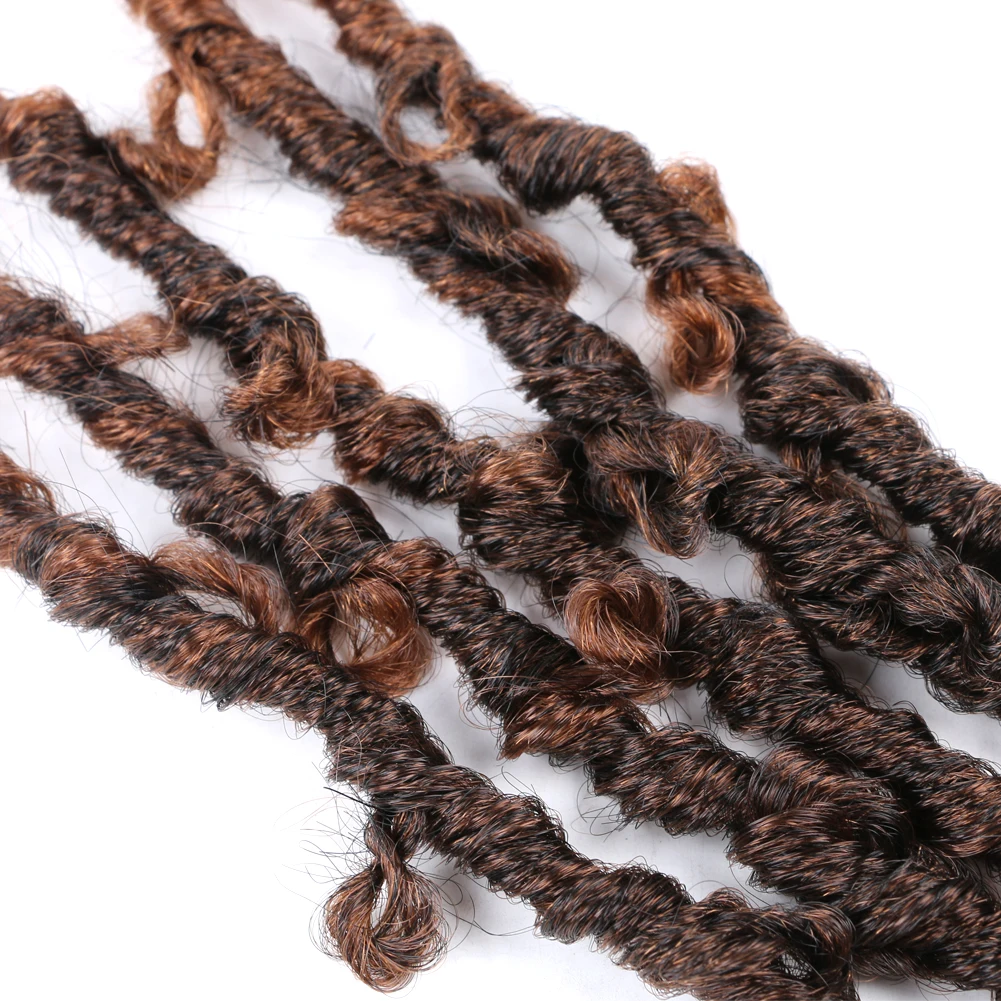 afro kinky hair bulk faux locs 12inch 20 strands Synthetic Hair Extension Afro Locs crochet braid hair