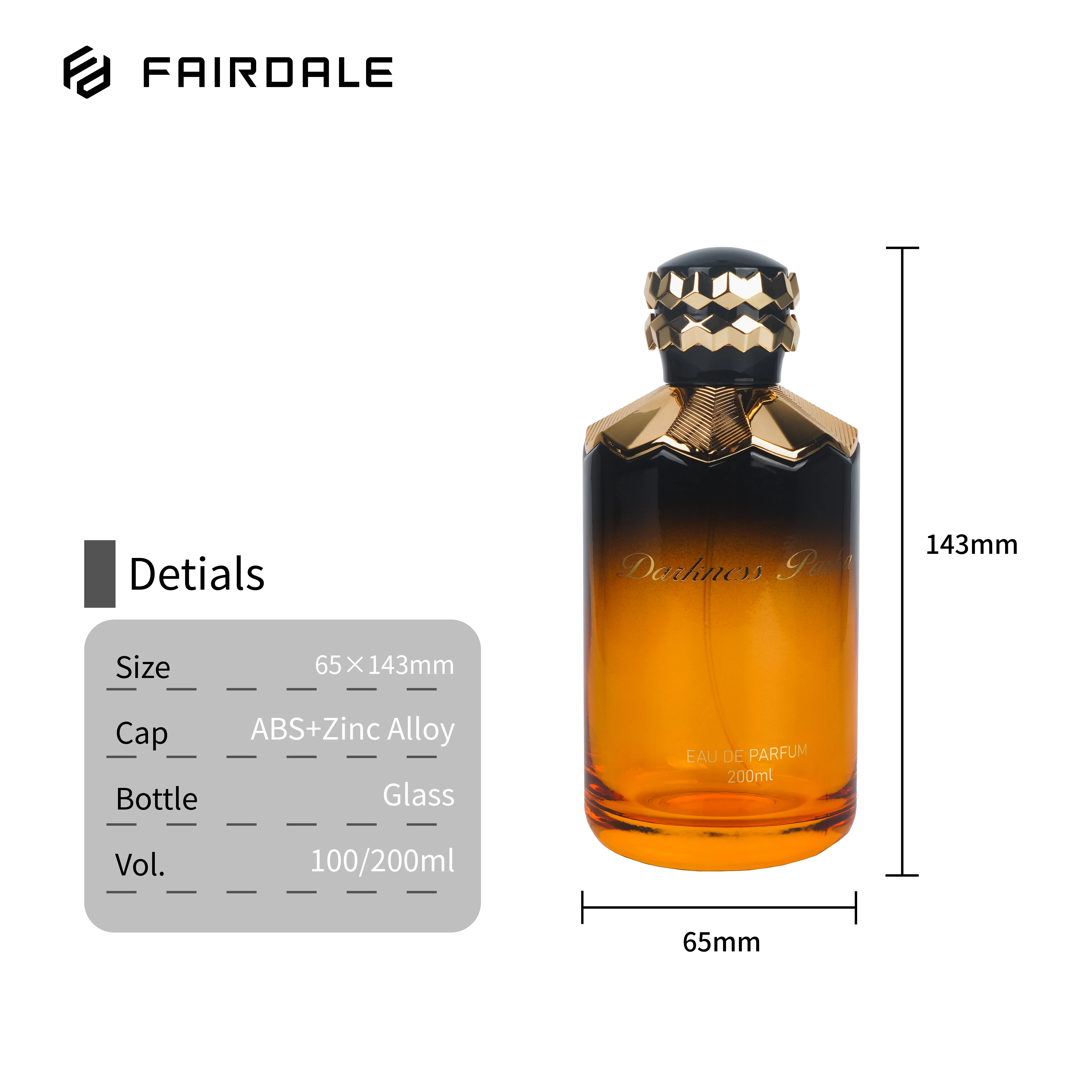 High End Unique Customize 100ml 200ml Spray Empty Refillable Glass Perfume Bottles With Box Packaging