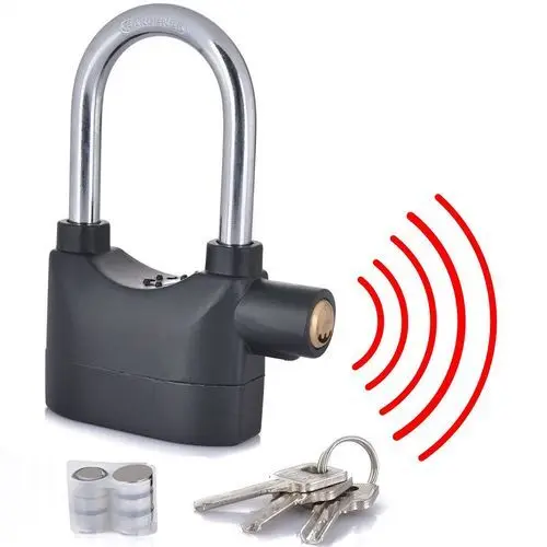 High quality bike alarm lock motorcycle alarm Padlock Waterproof siren alarm lock gembok candado para moto