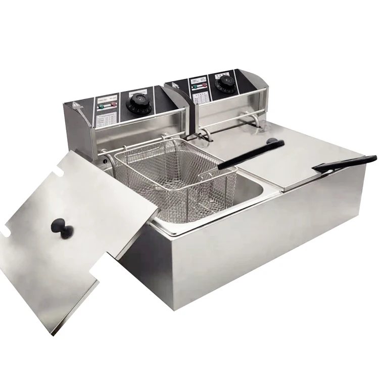 Double cylinder blast furnace Single cylinder blast furnace Table type electric fryer single tank single screen fryer