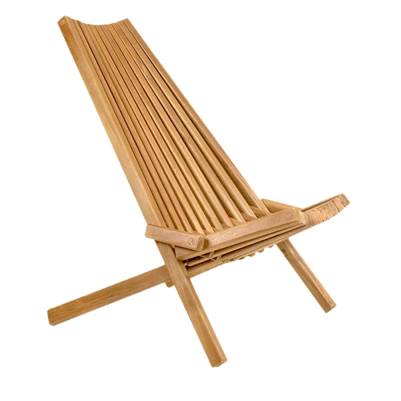 Manufacturer folding beach lounge chair reclinable beach sun chair wooden deck chair foldable