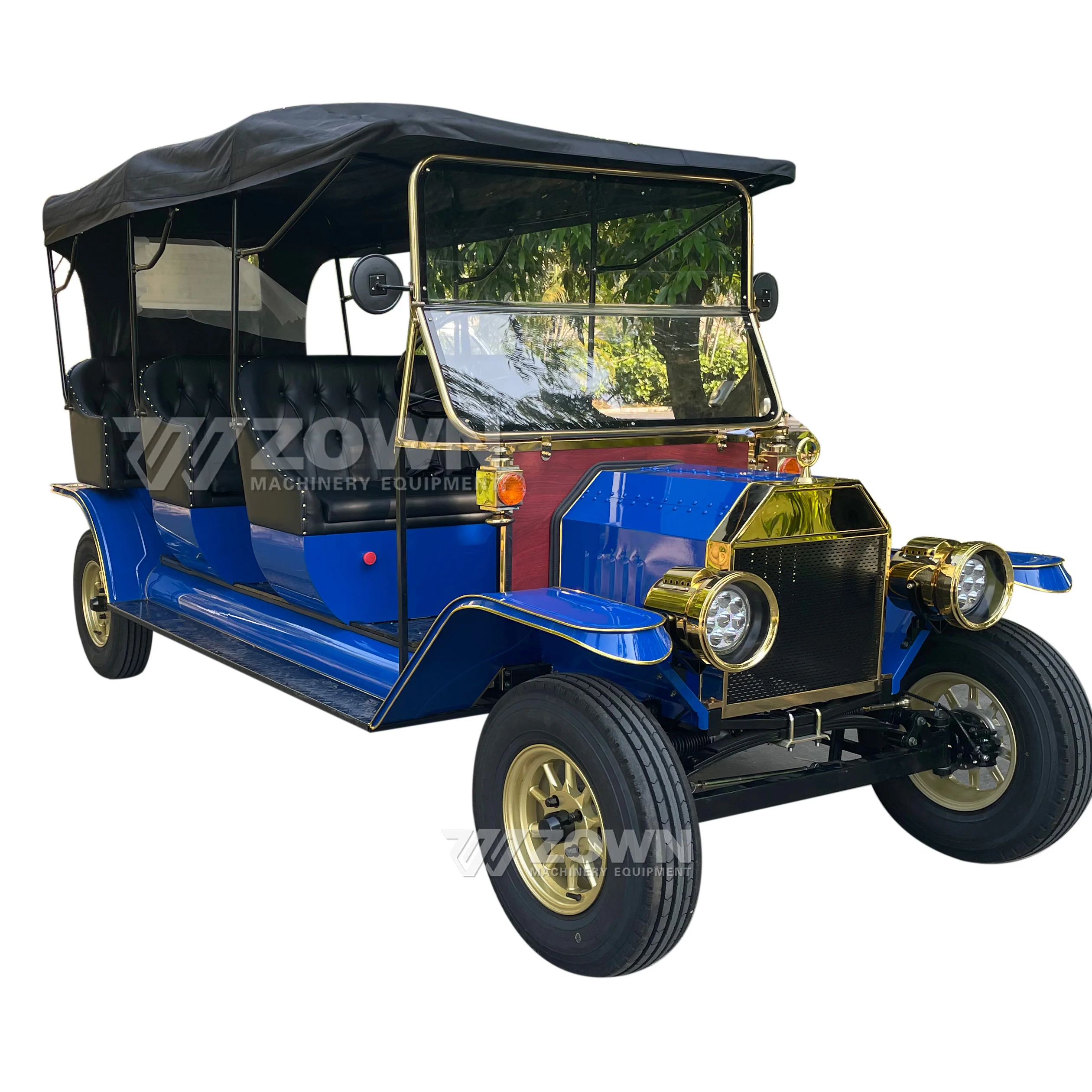 Comfortable Vintage Car/5 Seat Antique Retro Vintage Car for Sale/Classic Blue Vintage Car on Sale with Motor