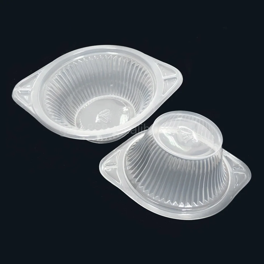 
WHOLESALE 800 ML Sealing Film Clear with Lid Disposable PP Plastic Fruit Salad Meal Bowl 