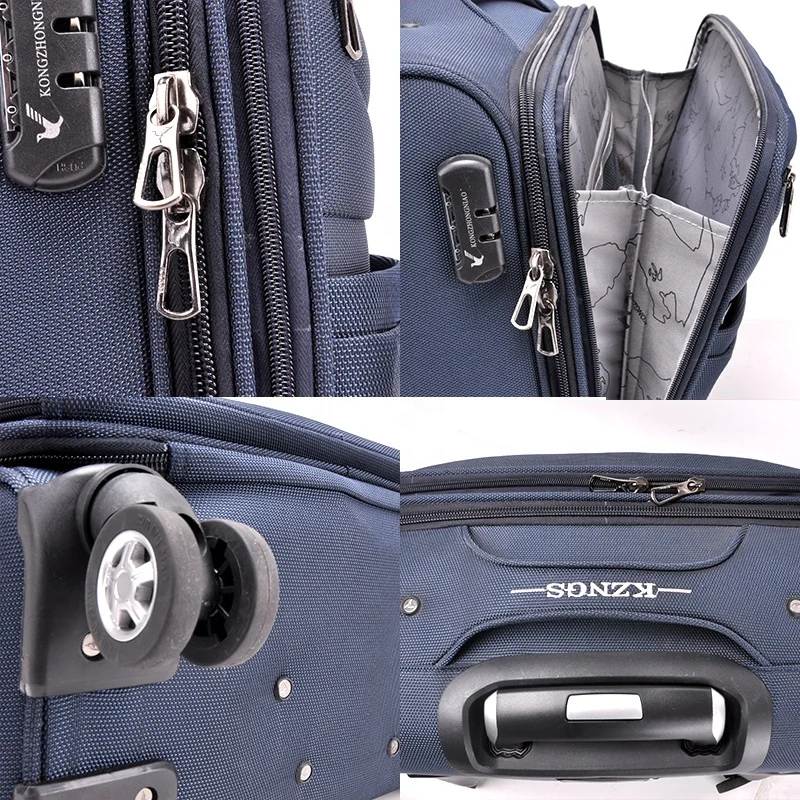 Оптовая продажа с фабрики, нейлоновая тележка 16 дюймов, сумка для багажа, Дорожный чемодан для ручной клади