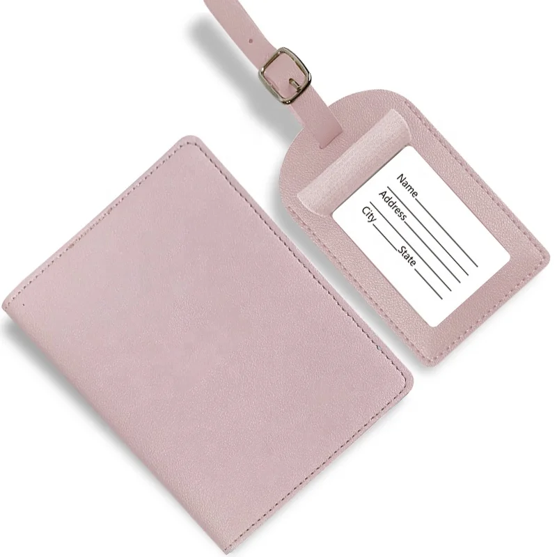 Business Gift Leather Passport And Luggage Tag Set Finnish Passport Cover