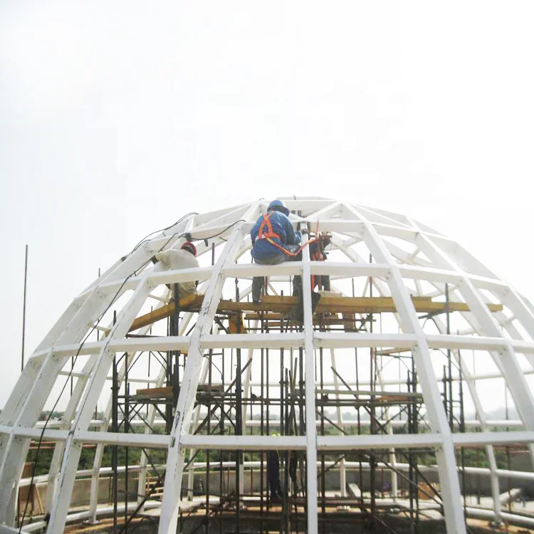 LF Prefabricated steel frame glass dome roof dome tempered glass for mosque building
