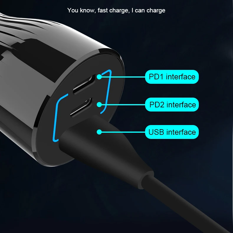 3 в 1 несколько портов 95W Выдвижной USB Автомобильное зарядное устройство типа C PD автомобильное для мобильного телефона ноутбука MacBook