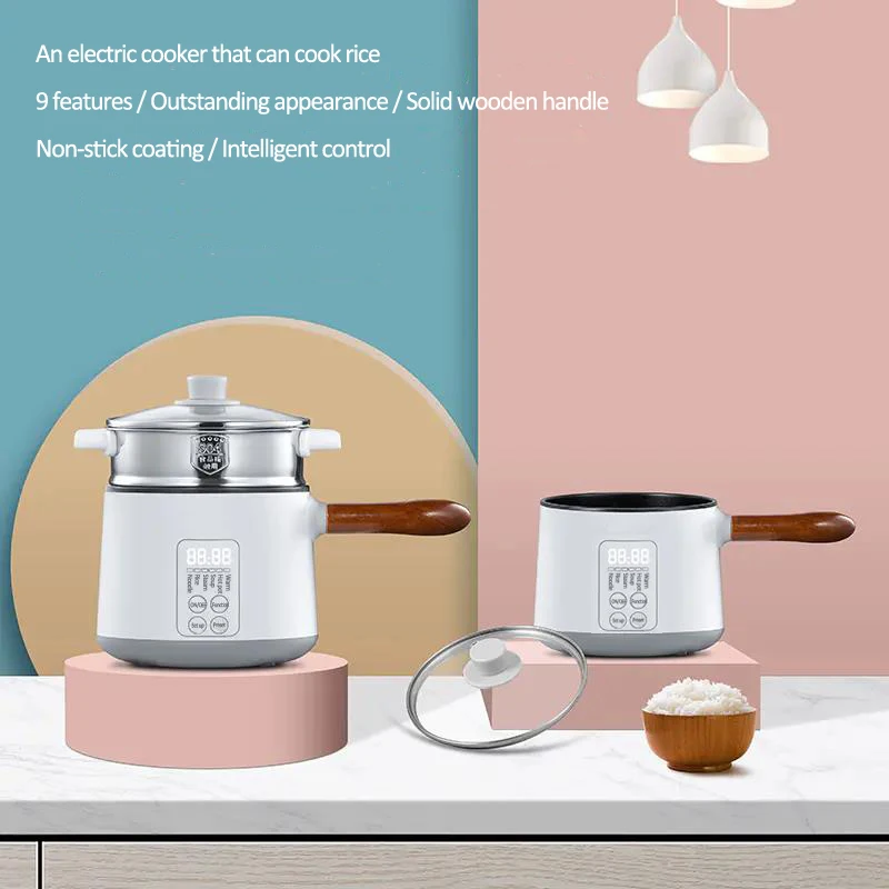 Student Non-Stick 1.8L Capacity 600W Hotpot Smart Electric Cooking Pots And Pan Cooker