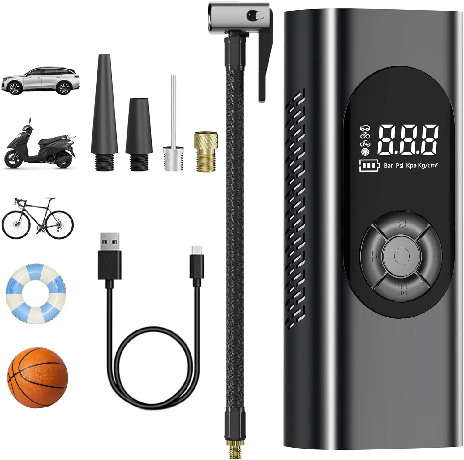 Wireless Portable Car Air Compressor 120W Tyre Digital Inflator 12V Auto Inflatable Pumps Electric Tire Inflators for car