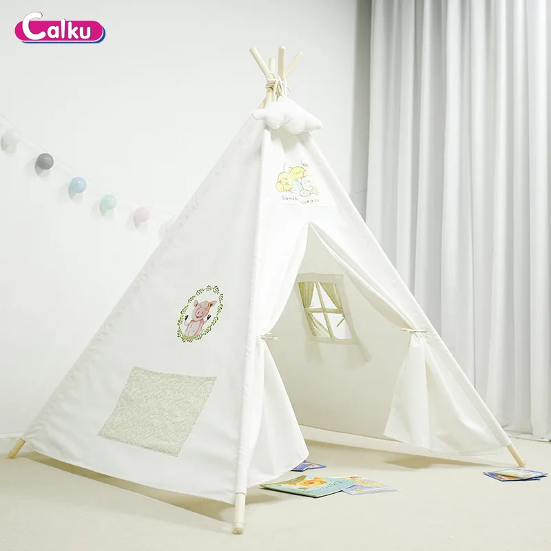 Детский Складной Игровой Домик KAERKU, детская палатка белого цвета, большая палатка в индийском стиле
