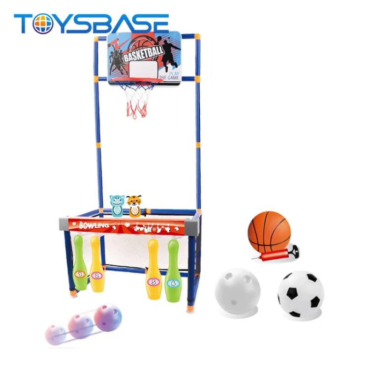 3 In 1 Kids Sport Game Bowling Football And Basketball Shooting Toy