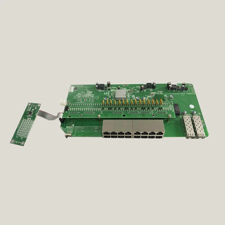 Power over Ethernet 24V passive PCB board 16 24 ports gigabit 2 uplink fiber SFP PoE switch for wireless AP