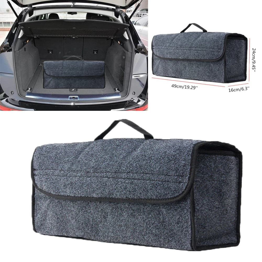 2022 Hot selling car trunk motorcycle storage box organizer soft felt camping folding storage box
