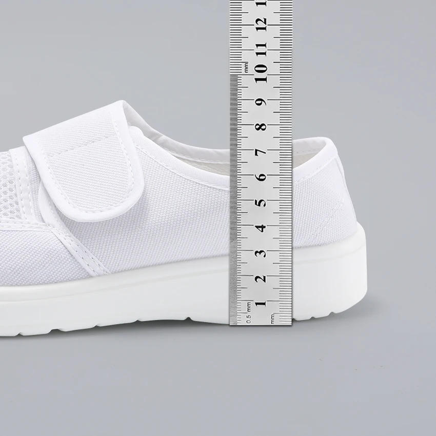 Wholesale Breathable Prevent Dust Reusable Washable White Anti-static Esd Safety Shoes with Mesh Hole and PU sole