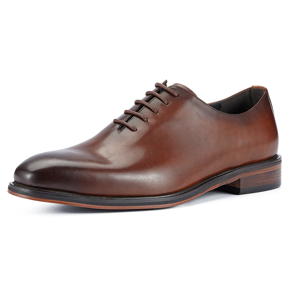 Mens Genuine Leather Formal Shoes Top Grade Cowhide Wedding Dresses Office Hard-Wearing Cushioning Comfortable Daily