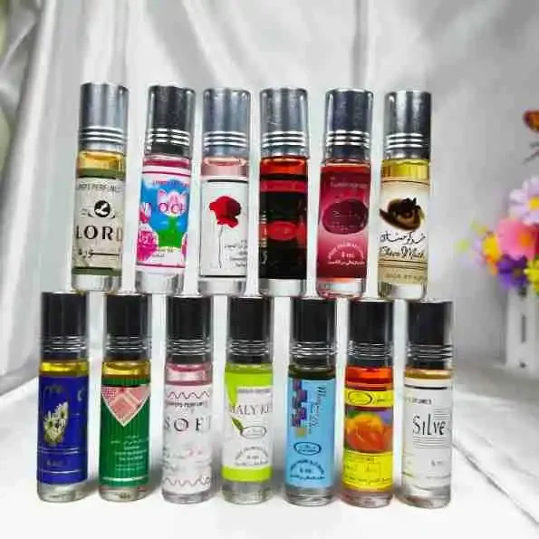 Wholesale 6ML glass ball free alcohol man and woman muslim mini brand arabic oil perfume in dubai