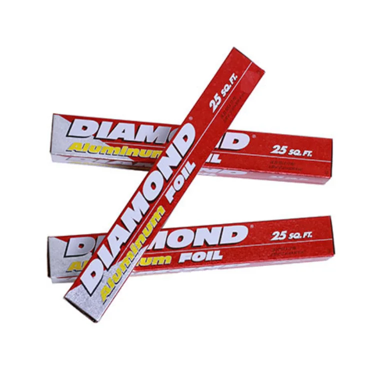 OEM food grade metal packaging household aluminum foil for kitchen use paper foil paper aluminum foil roll
