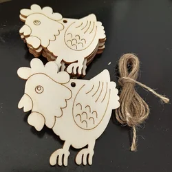 Wholesale New Crafts Easter Decoration Wooden Bunny and egg Crafts Ornaments Pendants