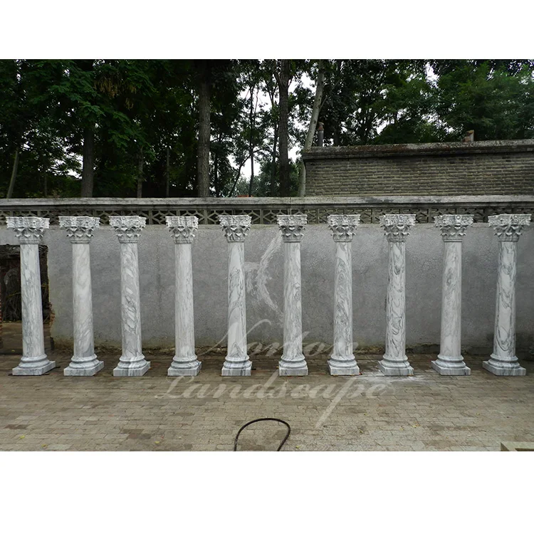 Factory Wholesale Modern Garden Decorative Cast Stone Marble Pillar Granite Prices