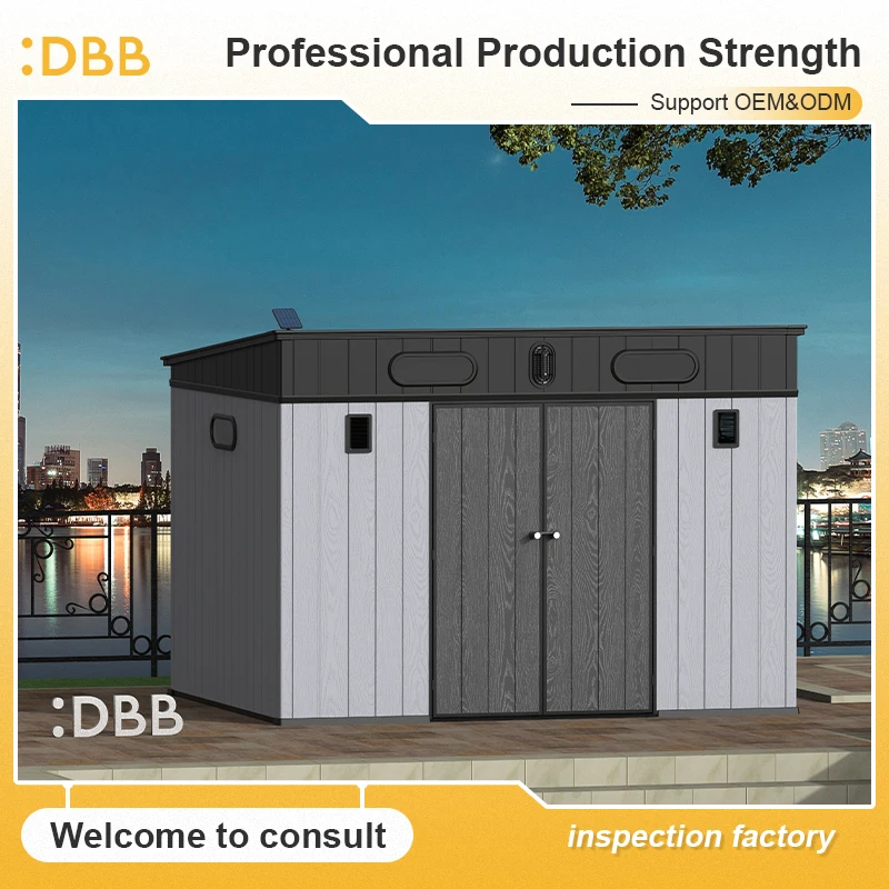 Full Stock Outdoor Plastic Storage Shed Hot Dipped Durable Waterproof Garden Metal House