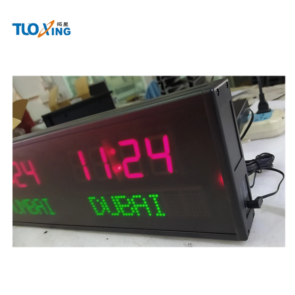 Preset controies led time zone clock display large digital world clock Terminal Building clock