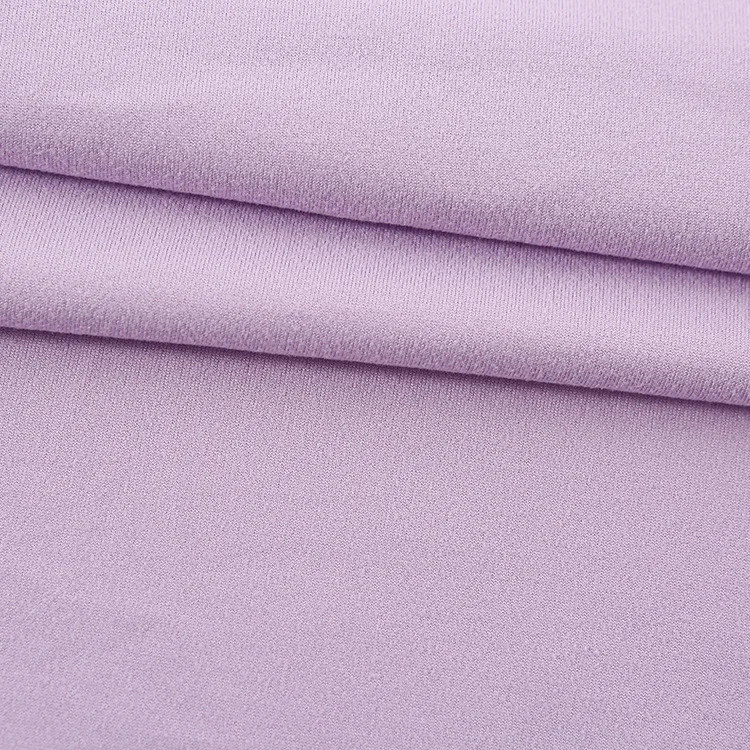 Wholesale 95%Polyester 5%Spandex Solid Fabric For Bows Ready To Ship Bullet Knit Fabric Support White Base Fabric