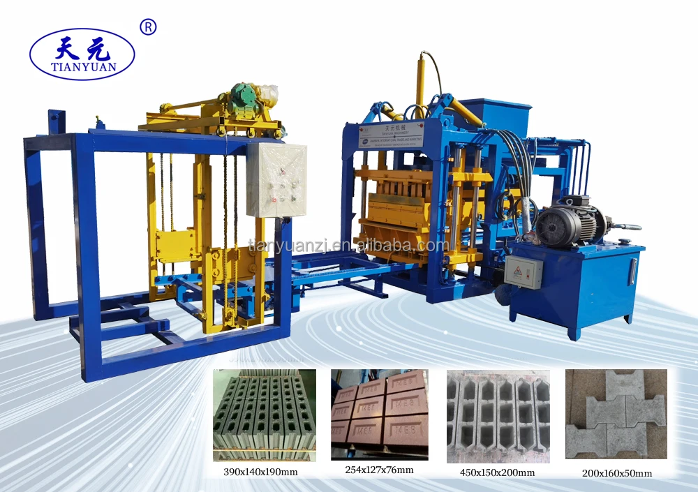 Automatic model QTY4-25 Concrete brick making machine price from China block machine supplier