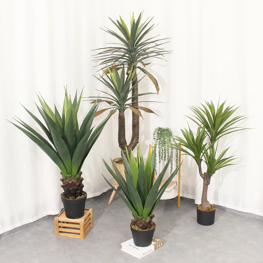Artificial Plants Tree Bonsai Tree Plastic Yucca Plants Pots Garden Landscaping Faked Plants Indoor Home Decor