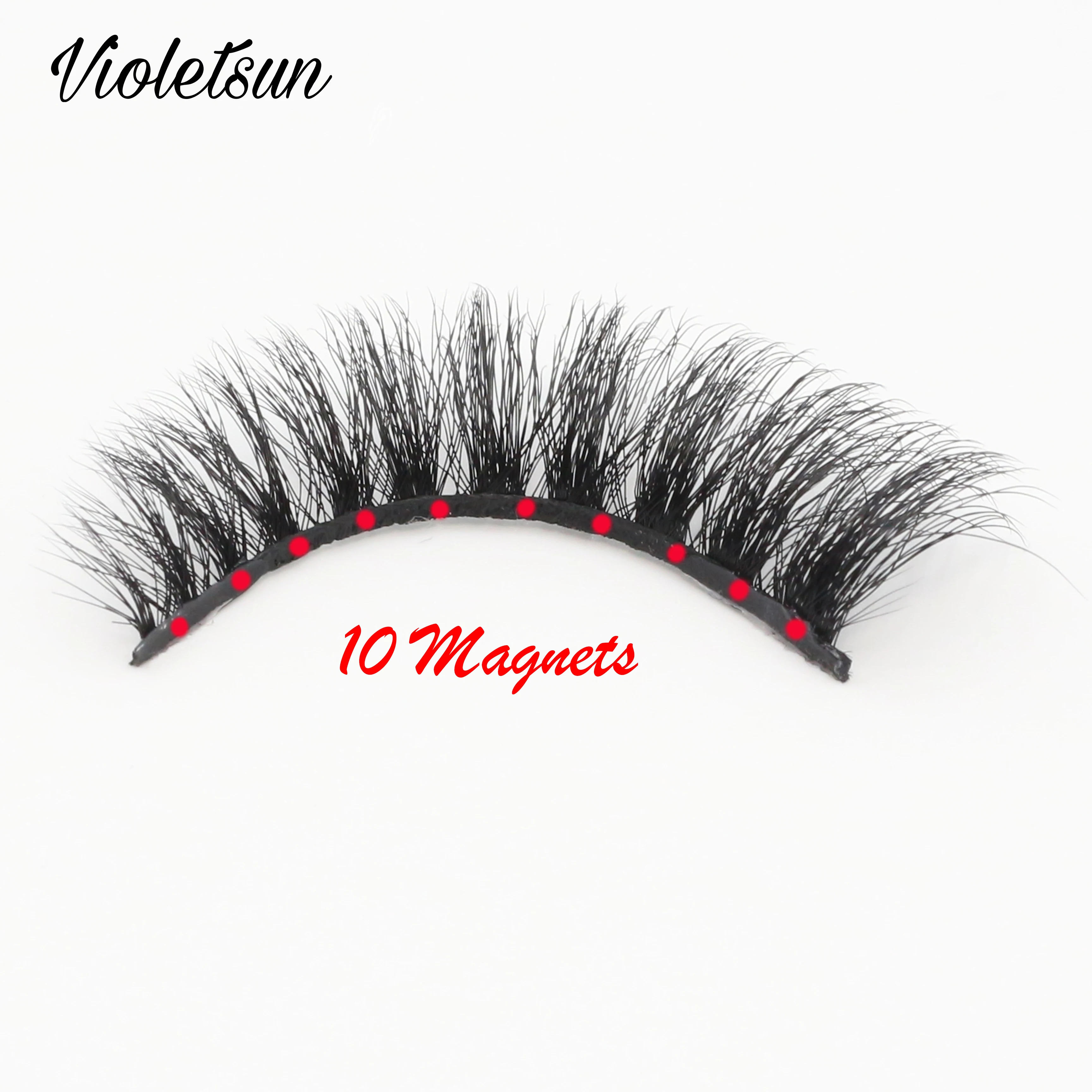 High quality no glue 3d magnetic eye lashes with 10 magnets and liner sets