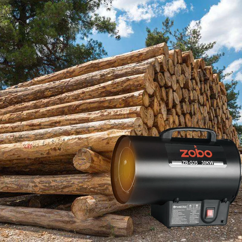 Supplier Industrial Gas Brooder Chicken Poultry Farm Wood Drying Stainless Steel 30KW LPG Air Forced Heater