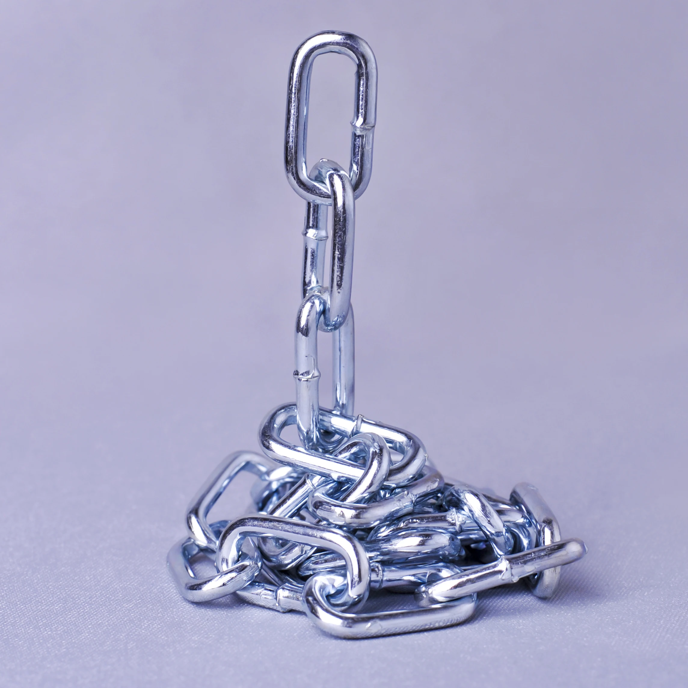 Q235/Q195 Galvanized Steel Long Link Chain 8mm Size Zinc Finish DIN5685C Alloy Structure Welded Chain