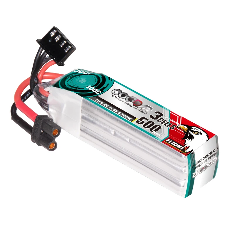 CODDAR LiPo Battery 3S 500MAH 11.4V 100C XT30 FPV Drones High Voltage HV LiHV Lithium Polymer