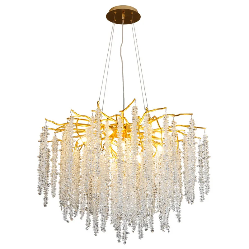 Wholesale Branch Lamp Indoor Decorative Restaurant Home Hotel Villa Living Dining Room Lobby Luxury Modern Crystal Chandelier