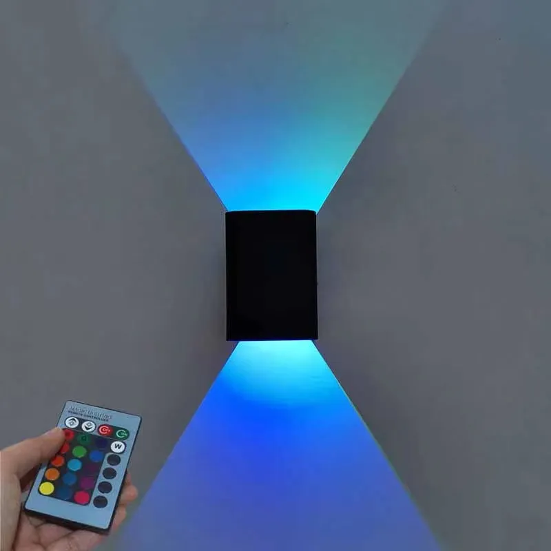 5 Вт светодиодный настенный свет пульт дистанционного управления Rgb Изменение цвета вверх и вниз комнатный Ночной дома